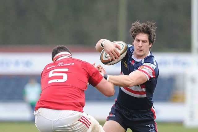 FAMILIAR FACE: Former Carnegie centre Mat Clark makes his 100th appearance for Doncaster Knights. Picture Scott Merrylees