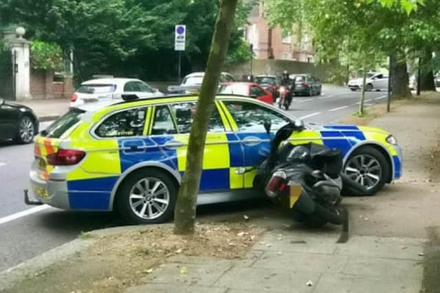 Police can ram moped riders off their bikes now