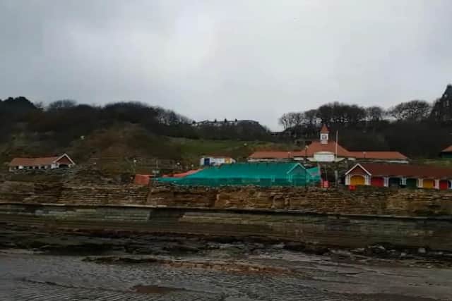 The South Cliff chalets have collapsed.