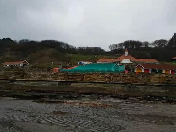 The South Cliff chalets have collapsed.