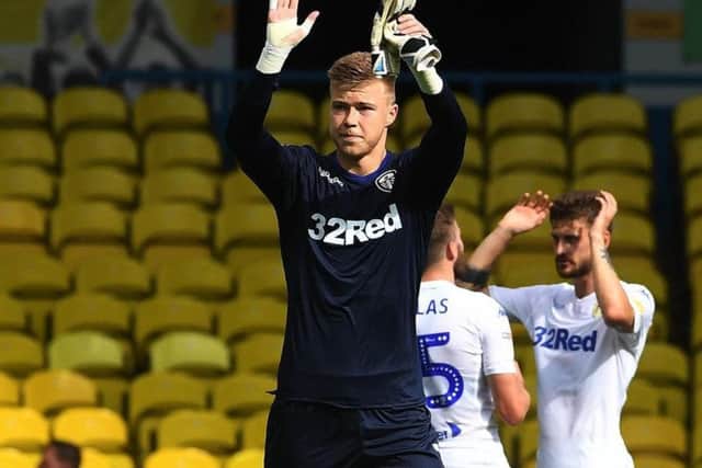 Leeds United goalkeeper Bailey Peacock-Farrell.