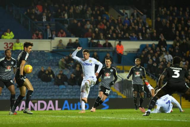 Leeds United's Pablo Hernandez fires towards goal against Reading at Elland Road.