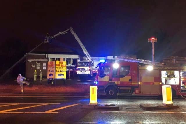 Emergency crews attend the Lupset fire