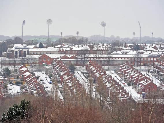 A view towards Headingley's two stadiums.