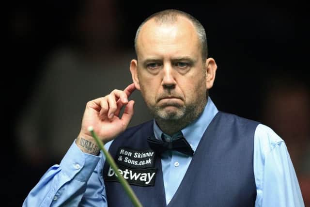 Mark Williams during his match against Sheffield's Adam Duffy.