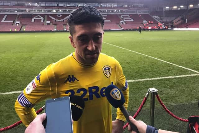 MATCH-WINNER: But Pablo Hernandez hailed the defensive work as key to Leeds United's 1-0 victory at Sheffield United.