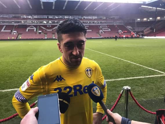 MATCH-WINNER: But Pablo Hernandez hailed the defensive work as key to Leeds United's 1-0 victory at Sheffield United.