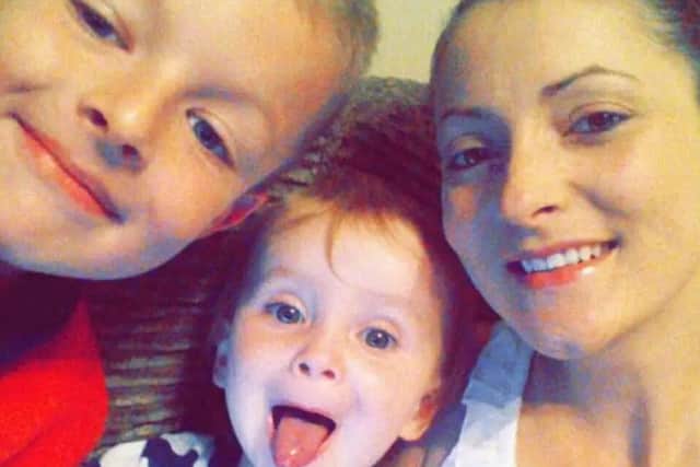 Kara Hogland leaves behind children Luke, 11, and Abbi, six, (Photo: Kara Hogland, from the i)
