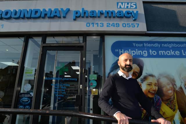 Adeel Sawar, pharmacist at Roundhay Pharmacy in Leeds.