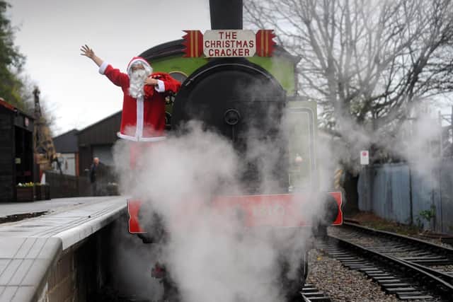 Take a journey on a festive steam train with Santa at Middleton Railway