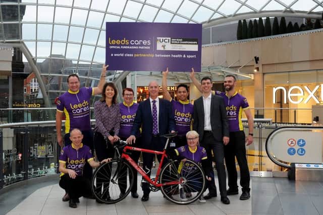 UPLIFTING OCCASION: Leeds Cares is announced as official fundraising partner for the UCI Road World Championships at the Trinity Leeds. PIC: Simon Hulme