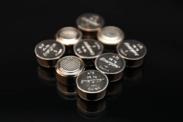 Energizer LR44/A76 Alkaline 1.5v batteries as families are being urged to be aware of the danger of button batteries following the death of a child who had swallowed one. PIC: PA