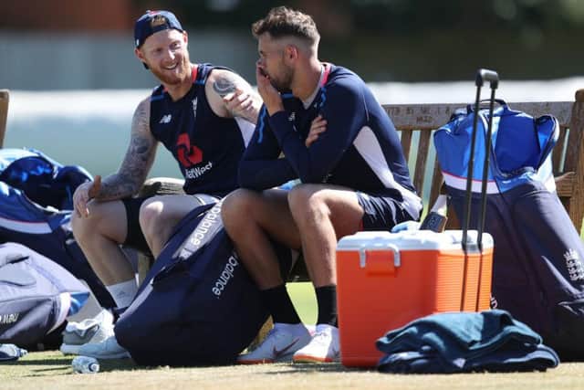 England's Ben Stokes (left) and Alex Hales. Picture: David Davies/PA