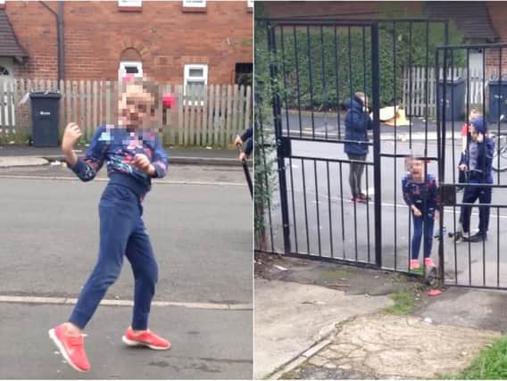 West Yorkshire Police are investigating the video which shows a little girl swearing and shouting abuse
