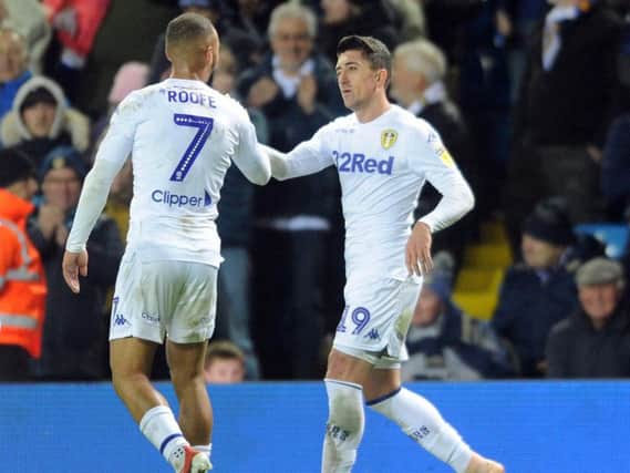 Leeds United's Kemar Roofe scores twice as Whites beat QPR in the Championship at Elland Road.