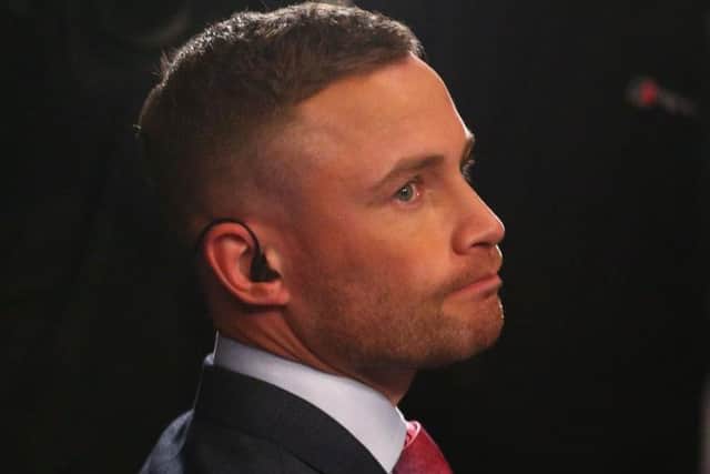 Carl Frampton at ringside for Josh Warrington's 12-round victory over Lee Selby at Elland Road.