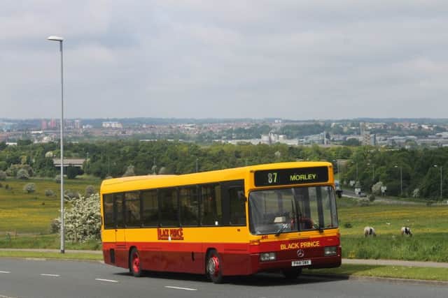 THE BLACK PRINCE: The restored bus, with striking colours.