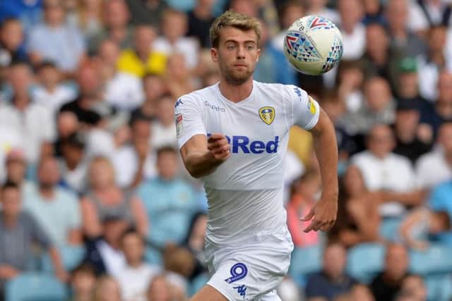 Leeds United striker Patrick Bamford in action at Elland Road.