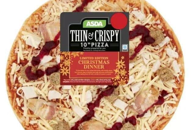 Asdas Christmas Dinner pizza is topped with all of the traditional items youd expect on your dinner plate (Photo: Asda)