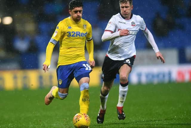Leeds United's Pablo Hernandez is action against Bolton.