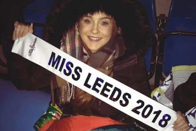 Miss Leeds GB, Emily Austin, taking part in the Leeds Big Sleep in November 2018.