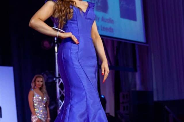 Emily Austin competing in the Miss GB competition.