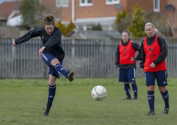 Guiseley Vixens goalscorer, Lauren Griffiths. PIC: James Hardisty
