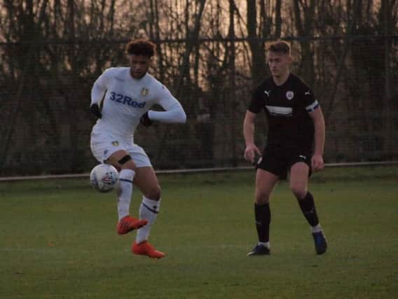 Leeds United's Tyler Roberts in action during Barnsley defeat.