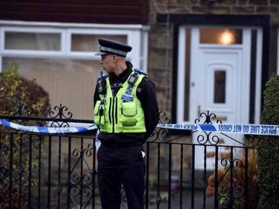 A police cordon was put in place at the scene in Bradford. Picture: SWNS.