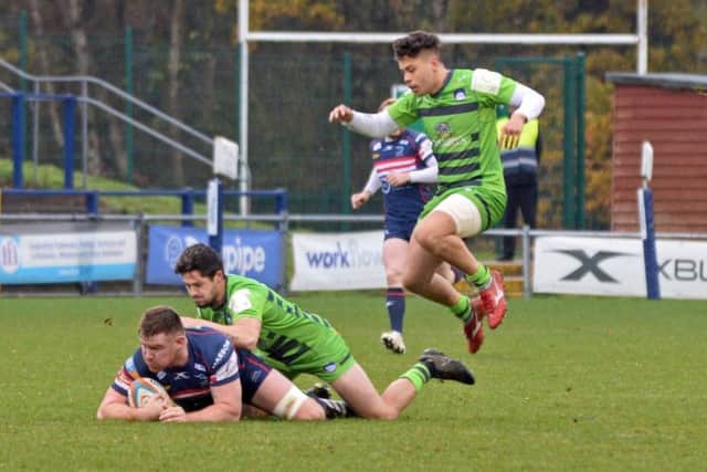 Recent action from Doncaster Knights v Yorkshire Carnegie. PIC: Marie Caley