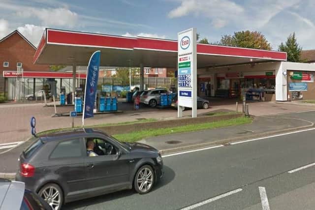 An armed robbery took place at the garage on Wednesday PIC Google
