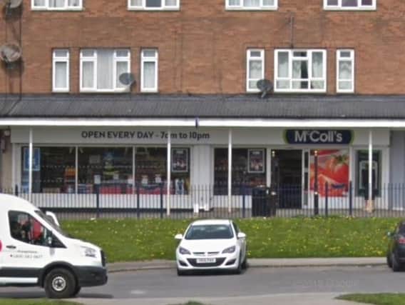 Three masked men armed with a knife, an axe and a baseball bat stole cash and cigarettes from a convenience store in Leeds. PIC: Google