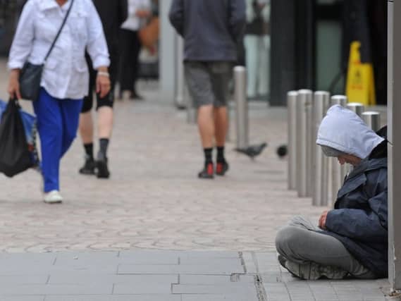 Police say that people are travelling from out of the area to beg