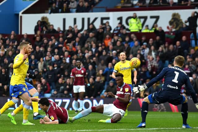 LETHAL: Tammy Abraham fires Aston Villa ahead. Picture by Getty.