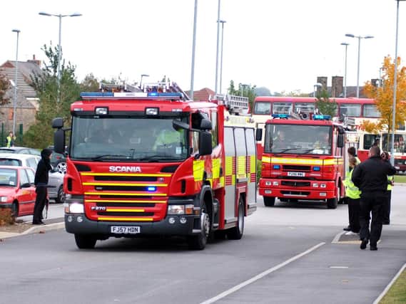 Fire crews were called to the property in Leeds