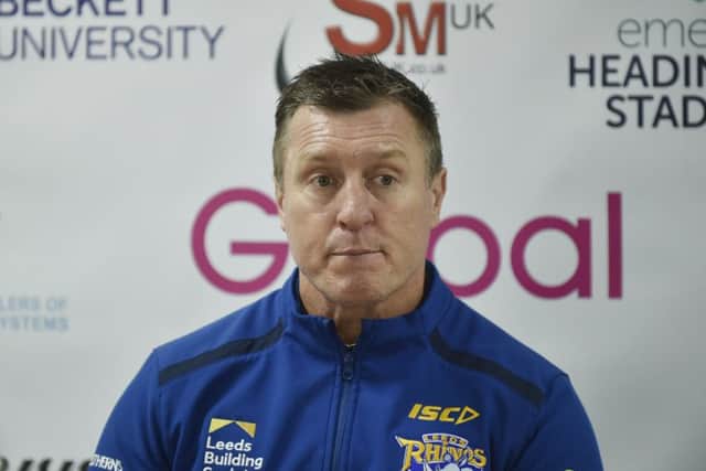 Leeds Rhinos coach David Furner after the match against Wakefield.