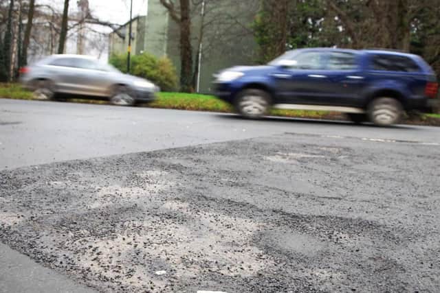 Potholes in North Yorkshire.