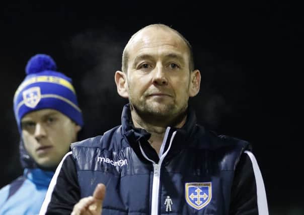 Guiseley joint-manager Russ O'Neill Picture: Martin Rickett/PA