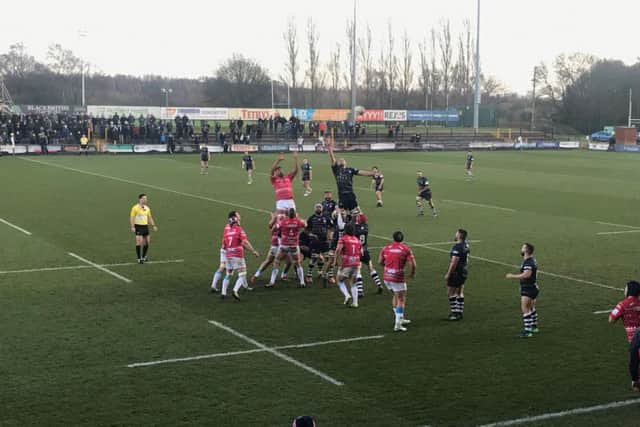 Doncaster Knights v Yorkshire Carnegie action.