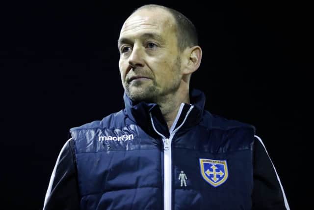 Guiseley joint-manager Russ O'Neill. Picture: Martin Rickett/PA
