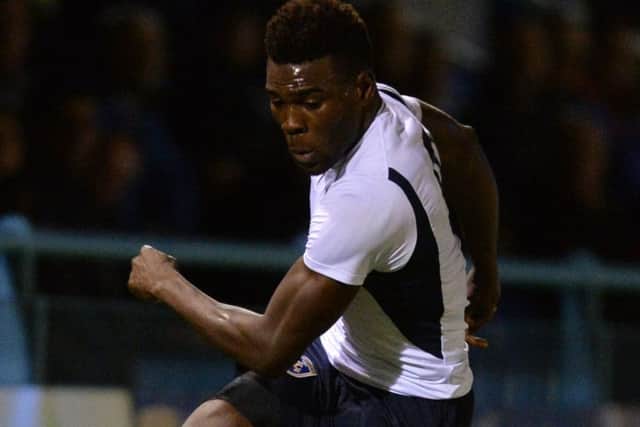 Guiseley goalscorer, Kayode Odejayi. PIC: Bruce Rollinson