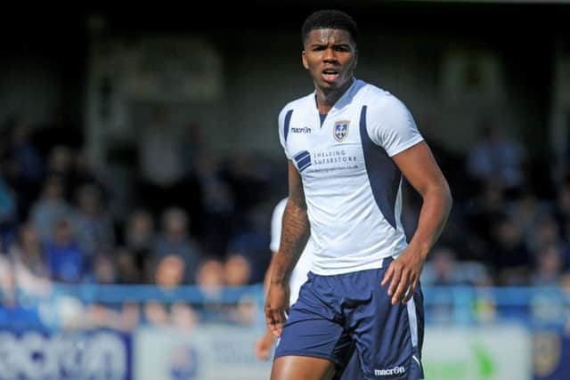 Guiseley goalscorer, Rowan Liburd.