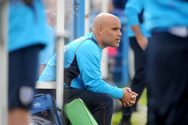 Guiseley's joint-manager, Marcus Bignot.