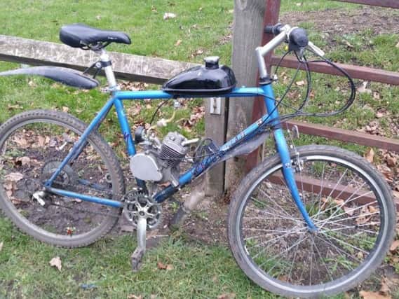 The bicycle seized by police in West Yorkshire