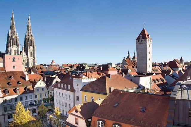 Regensburg's medieval cityscape, steeped in history