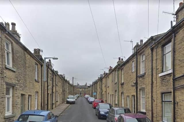 Helen Street at Saltaire where a woman suffered smoke inhalation.