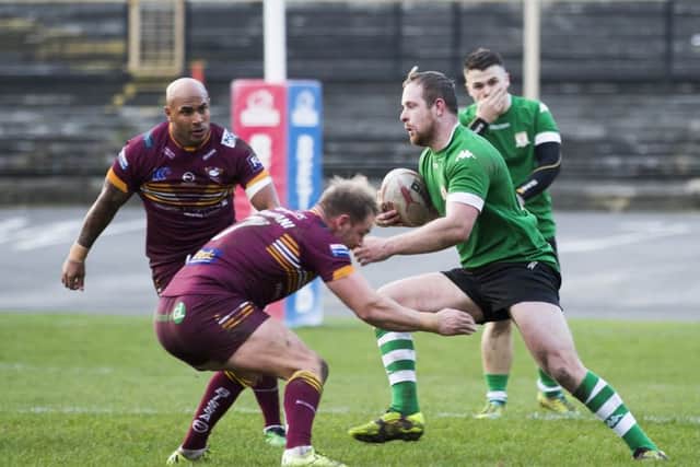 Gareth Potts in action for Hunslet against Batley.
