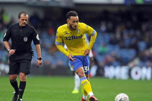 Lewis Baker during Leeds United's FA Cup defeat to Queens Park Rangers.