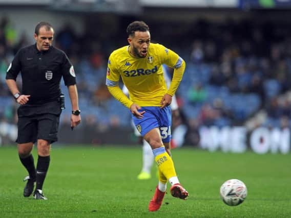 Lewis Baker during Leeds United's FA Cup defeat to Queens Park Rangers.