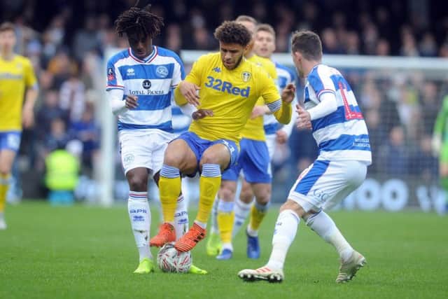 GOAL THREAT: Leeds United's Tyler Roberts in Sunday's 2-1 loss at Queens Park Rangers.
